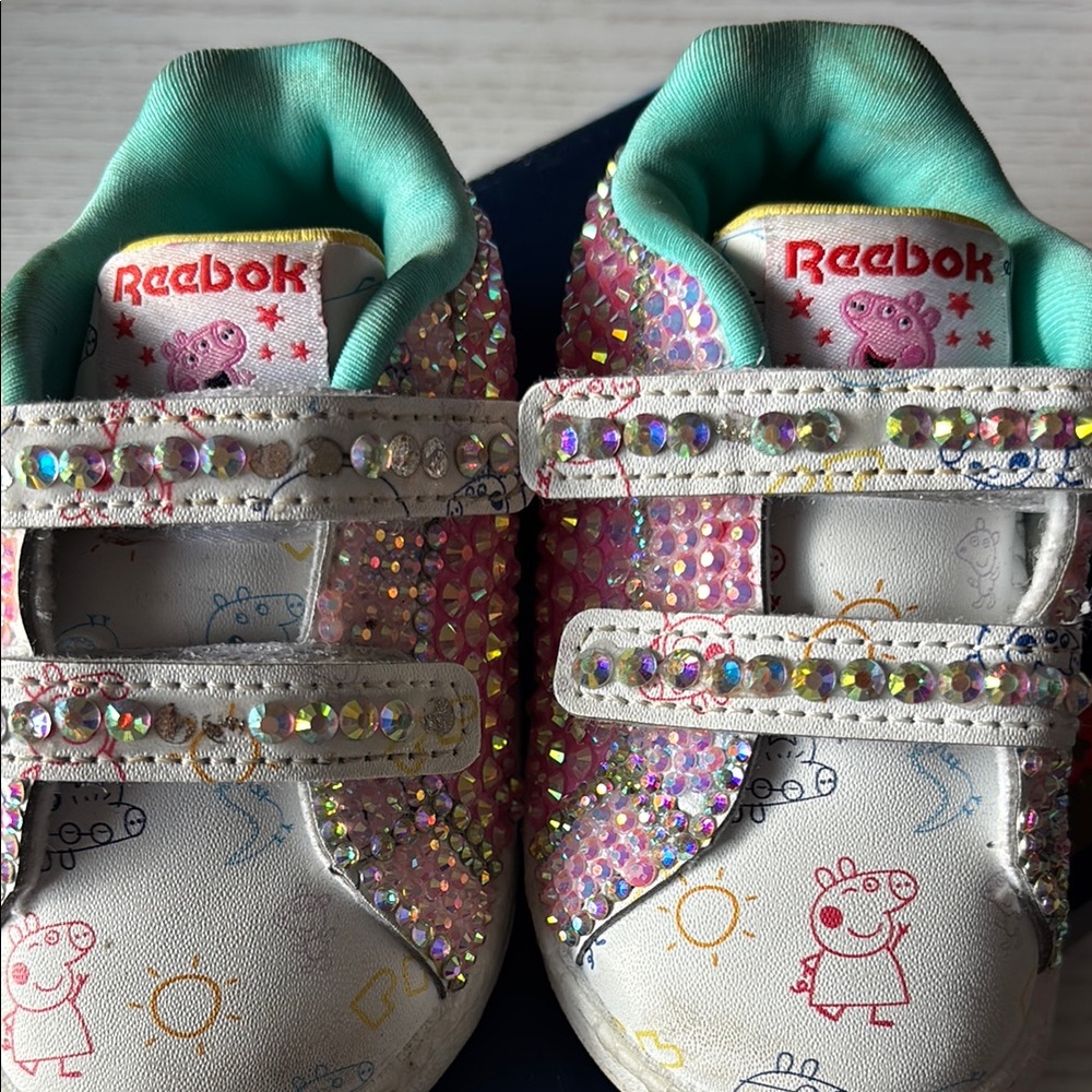 Peppa Pig Pink and White Rhinestone Sneakers - Picture 7 of 7